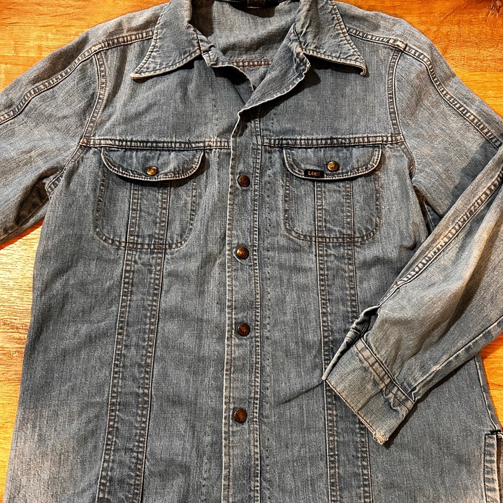 Lee Blue Lightweight Shirt Jacket with Vintage Look